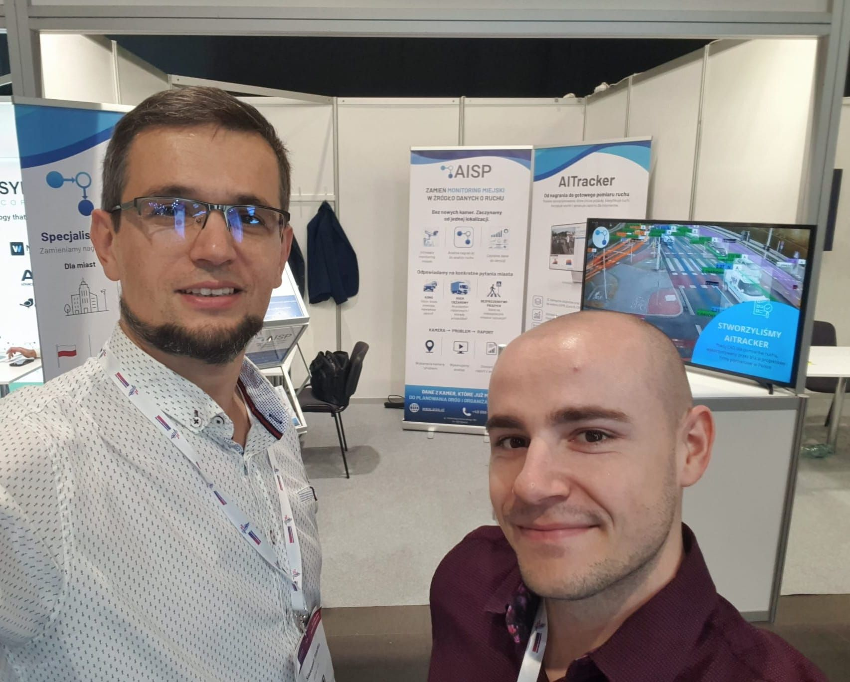 The AISP team at the stand during Smart City Expo Poland 2026