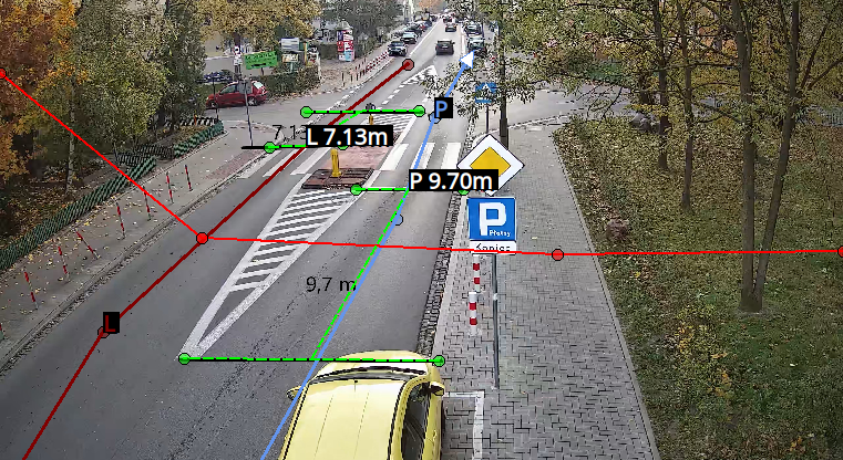 Correct camera installation for sectional speed measurement
